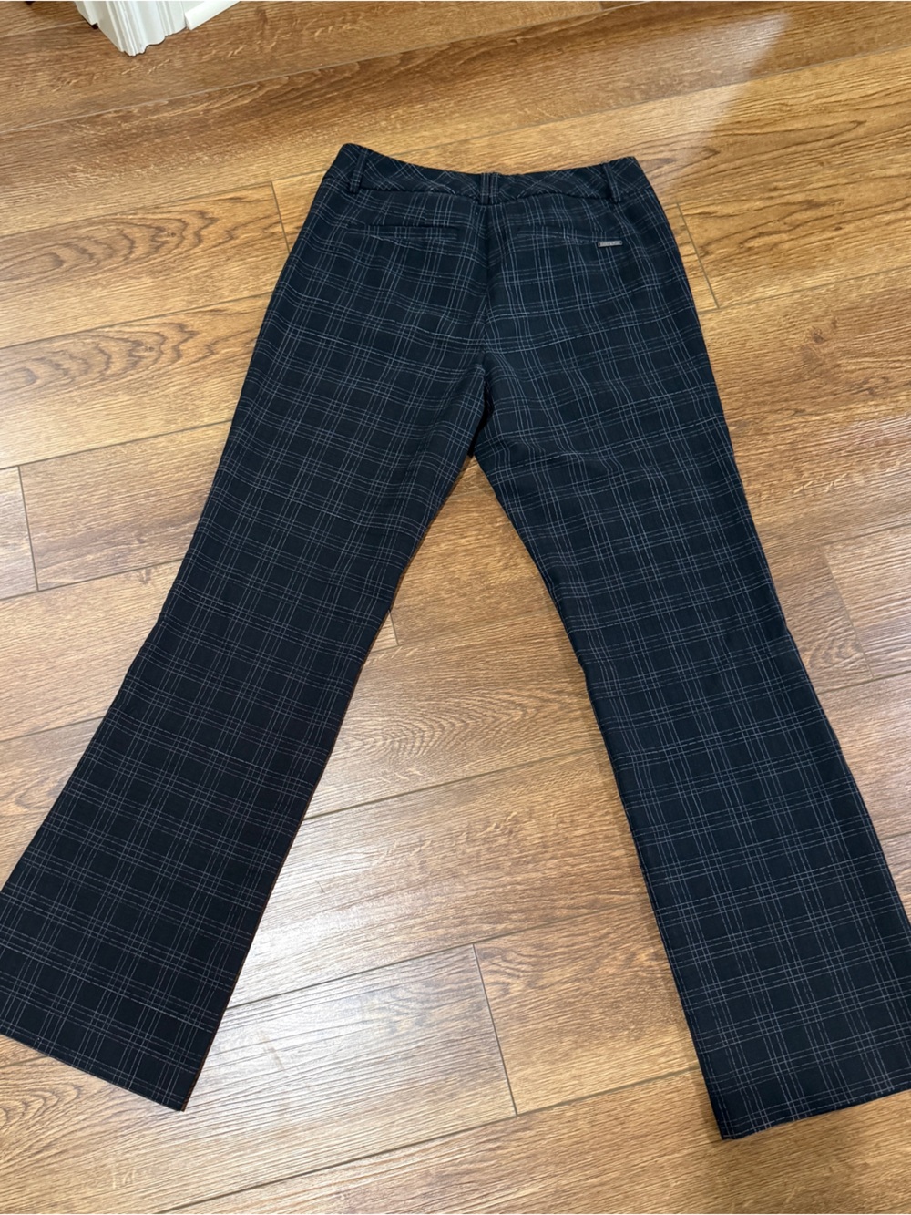 New York & Company Black Plaid Dress Pants
